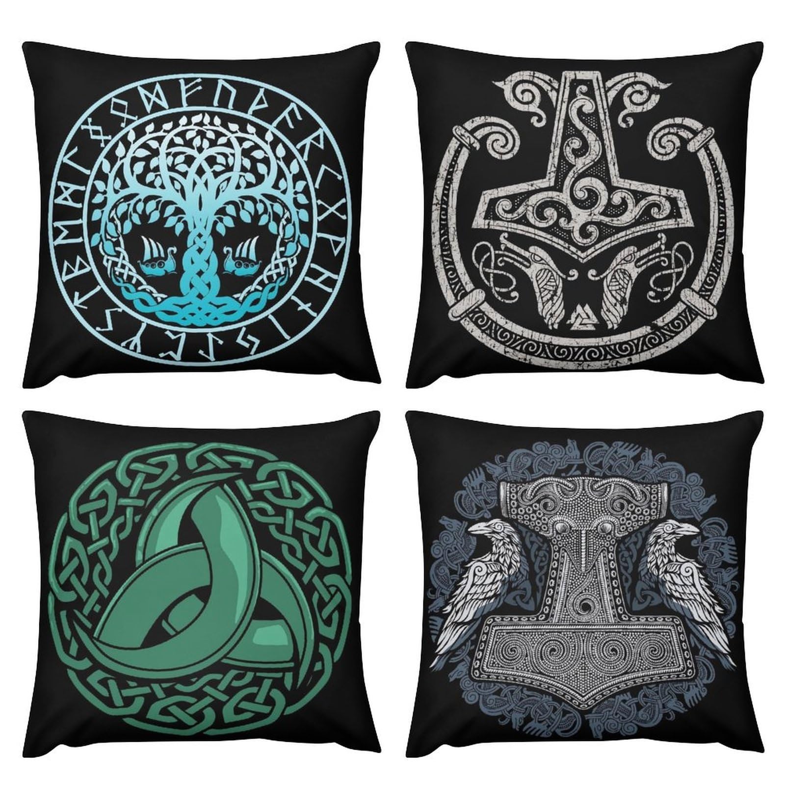 Housses de coussin Viking peluche douce pour remplacer vos taies usées
