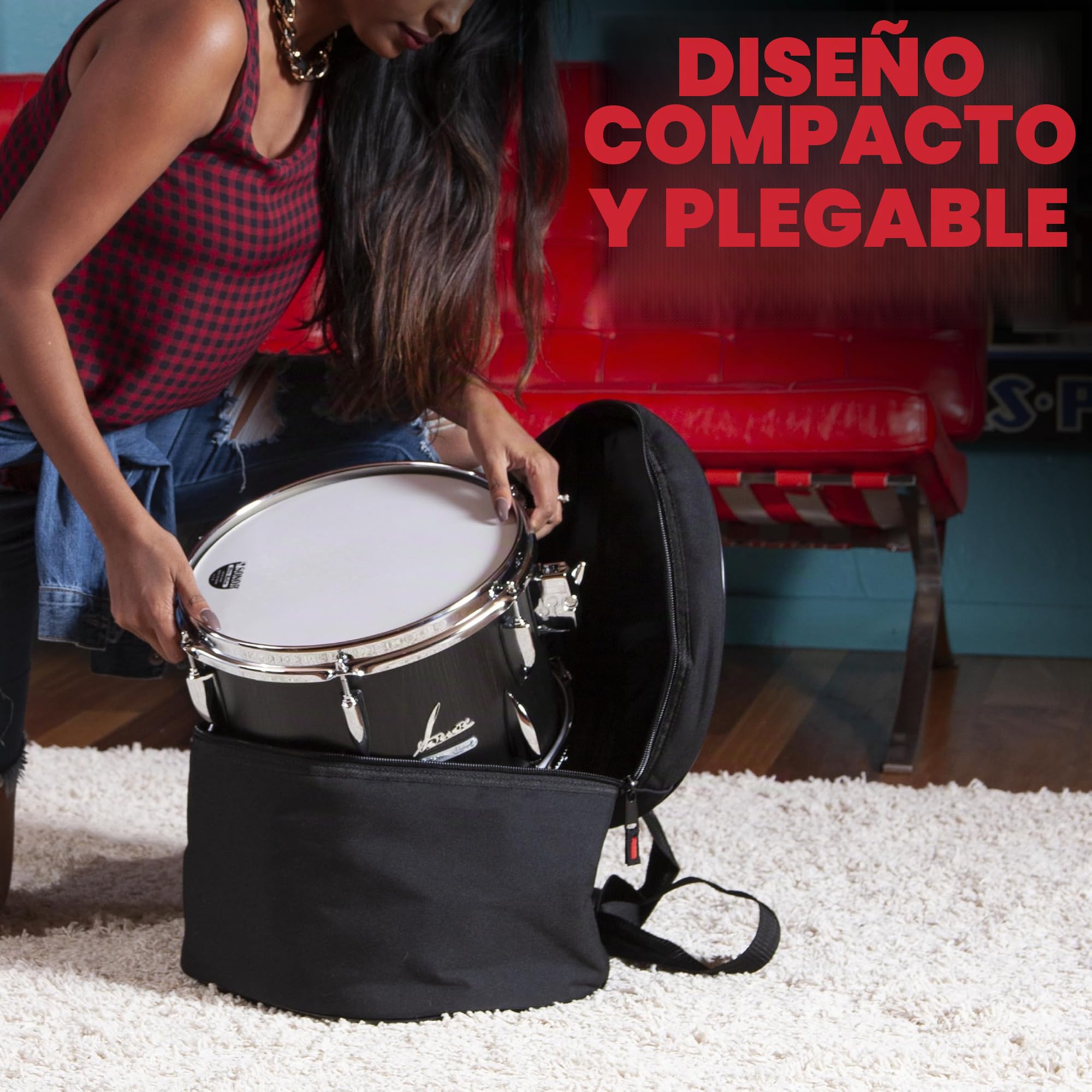 Gator Cases Protechtor Series Set de Fundas Acolchadas de 5 Piezas para Kits Fusion; 22" Kick, tom, 12" y 14" Toms, 14" Batería (GP-FUSION-100)
