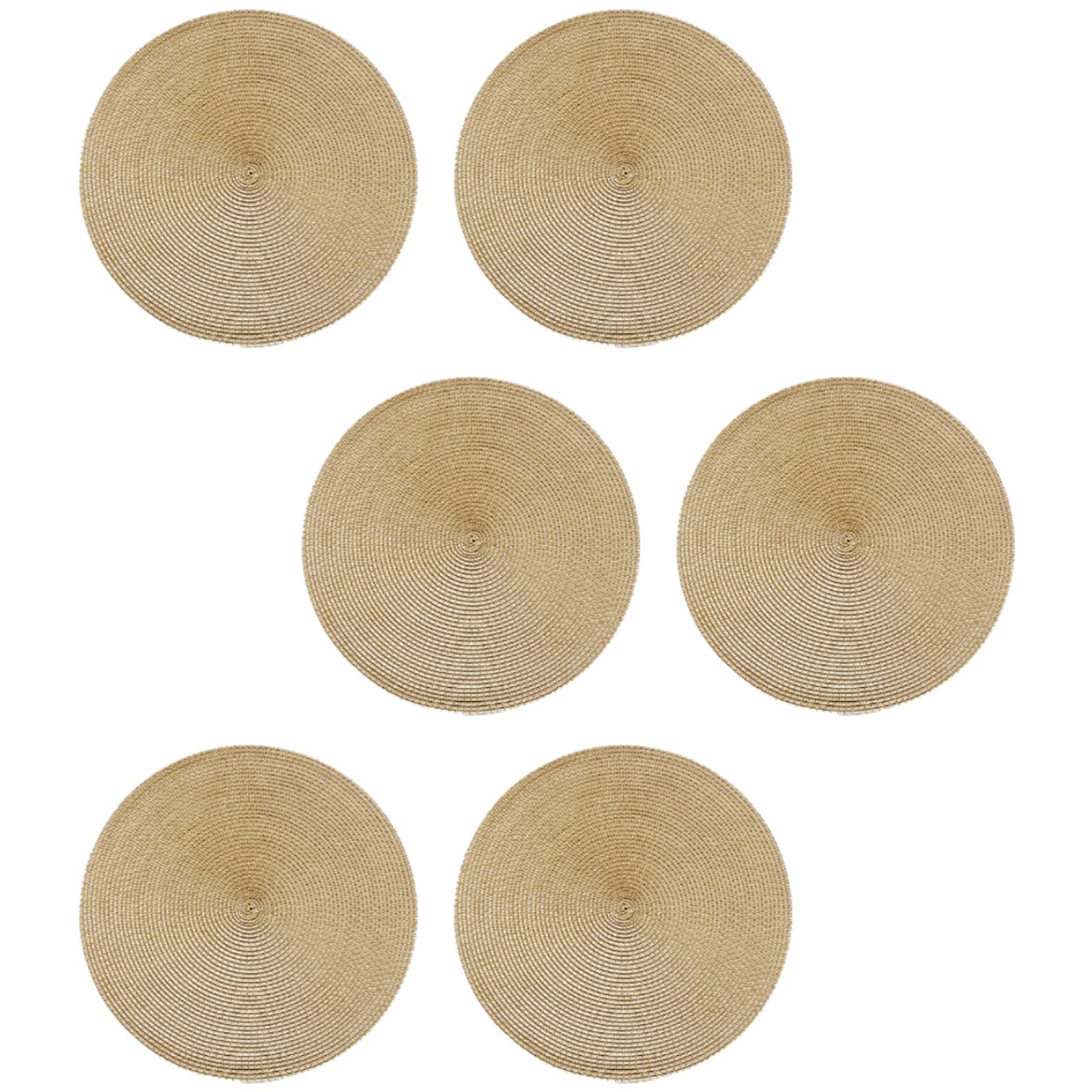 Sets de table ronds anti-tache dorés pour protéger votre table de cuisine