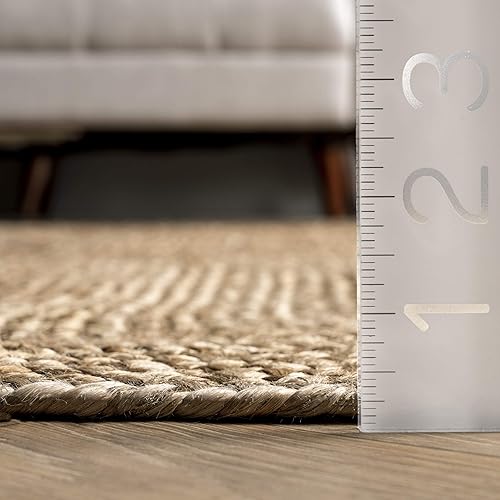 Miniatura 2 de Rugs USA x Lauren Liess Juniper - Alfombra de yute, 2 x 8 pies, color natural