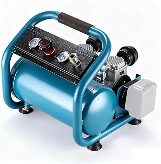 Silent Flüsterkompressor Druckluftkompressor kompatibel mit Makita 18V Akku (On Ak-ku), Akku Kompressor Druckluftkompressor, Tragbarer Luftkompressor 7.5bar Arbeitsdruck, 9L Gasflaschenkapazität