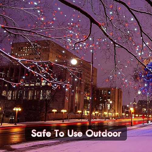 Miniatura 42 de OZS Paquete de 240 luces solares LED para exteriores, impermeables, luces solares de Navidad para exteriores, alambre verde, árbol eléctrico, luz