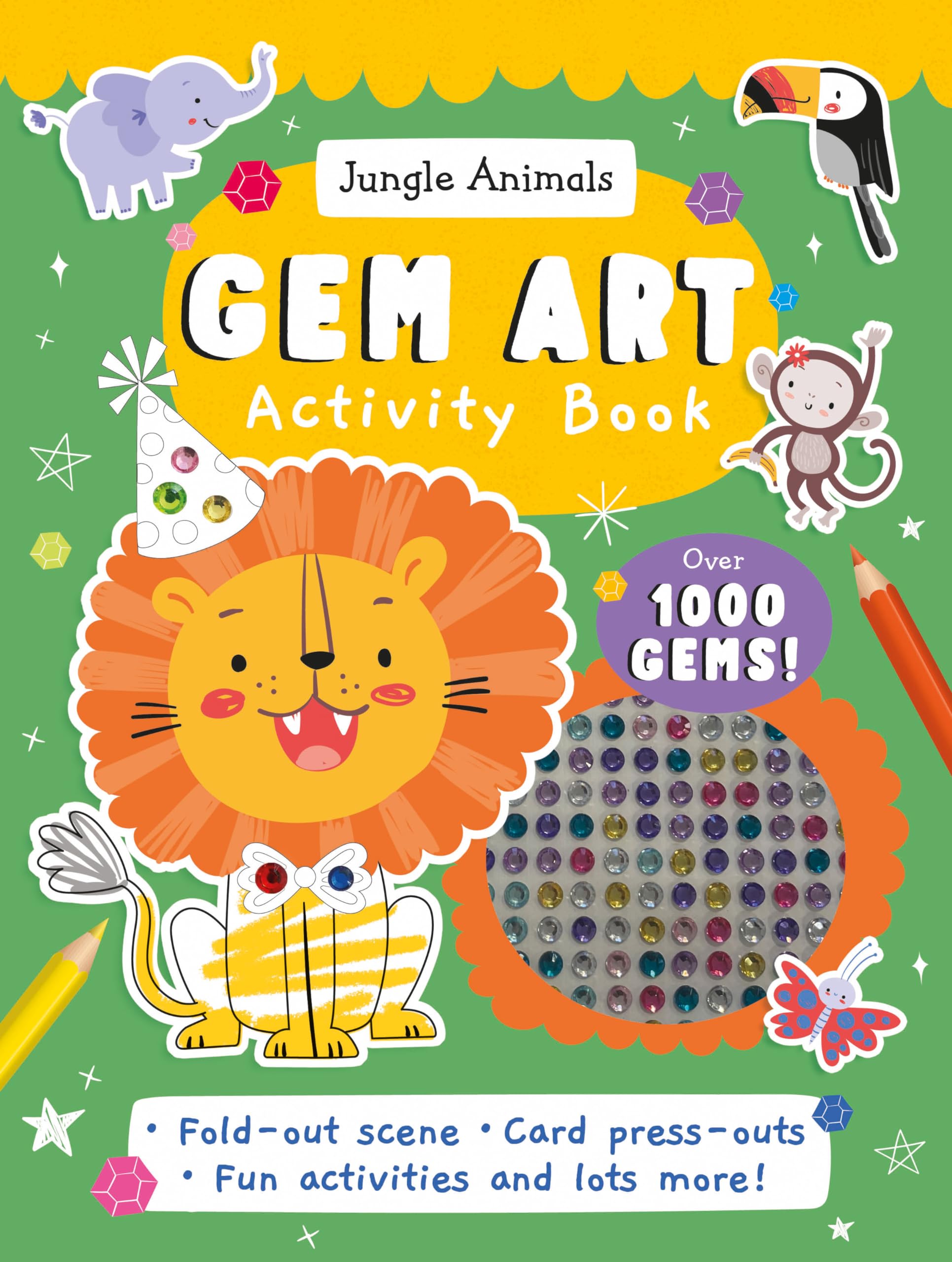 Gem Art Activity Book: Jungle Animals: 1