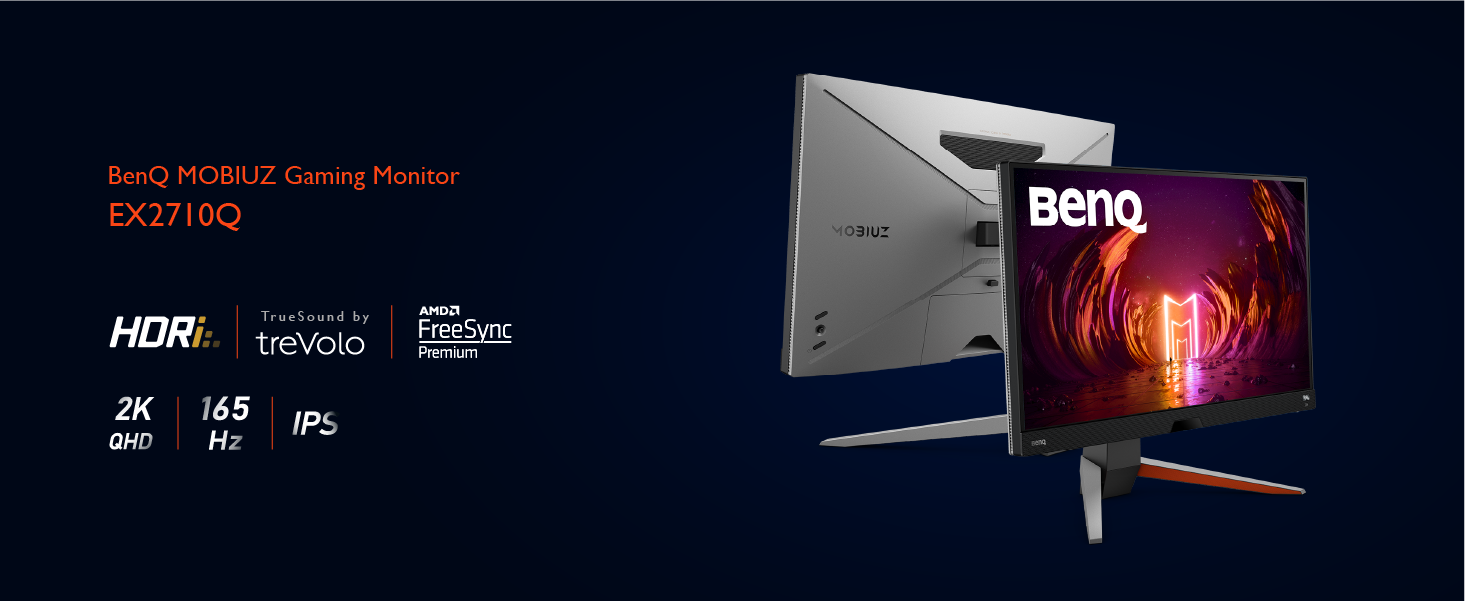 BenQ MOBIUZ EX2710Q 27” QHD 1440p HDRi IPS Gaming Monitor│165Hz