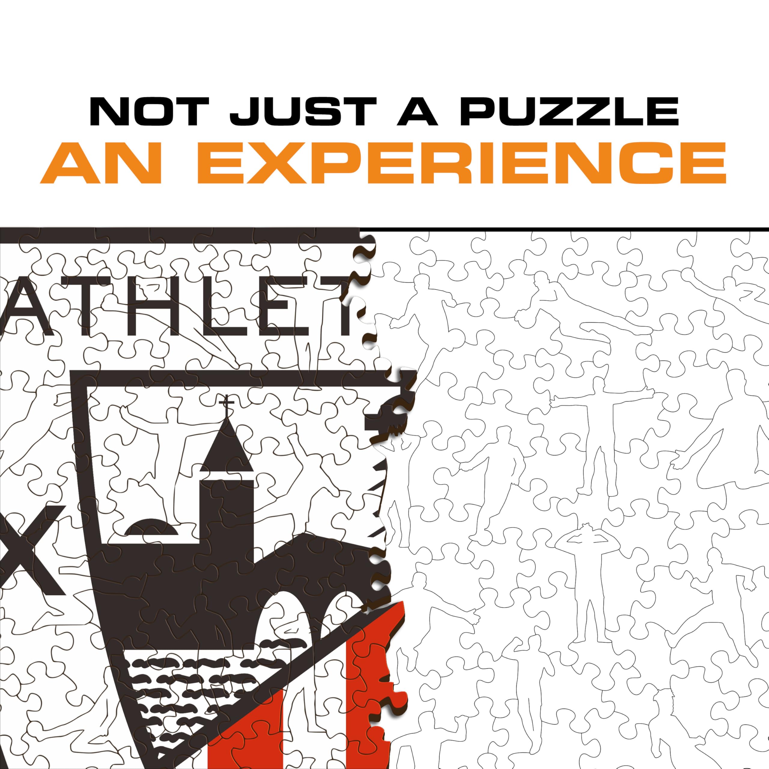 Iconic Puzzles - Athletic Club, Logo, Rompecabezas de Madera con Licencia Oficial, Regalo para Adultos y Niños, Talla L, 500 Piezas