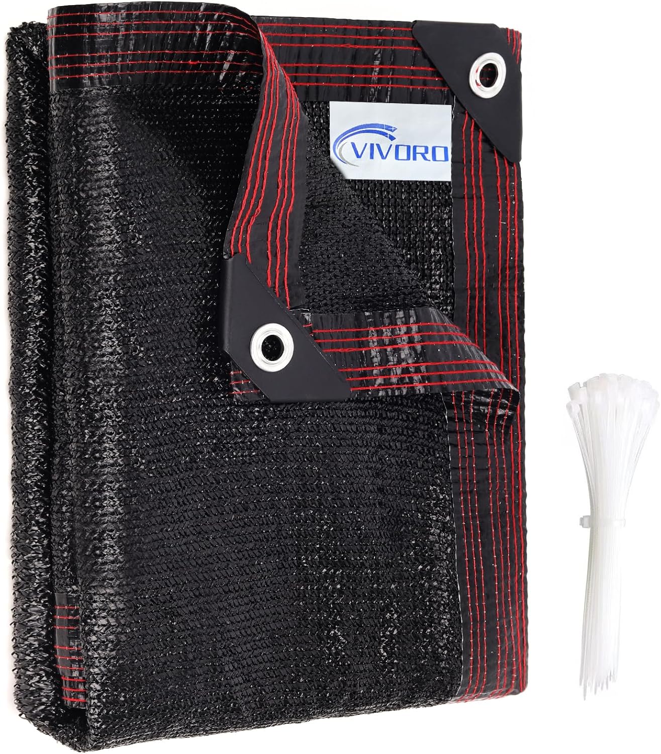 Generic Outdoor Shade Cloth 20X10-FT 90% Shading Rate Patio Garden Mesh Tarp with Reinforced Grommets for Greenhouses Plants Chicken Coop Pergola Canopy Black