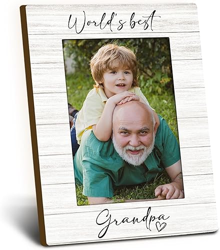 Vista 20 de Marco de Fotos Regalo de Amapola 4x6, Marco de Fotos de Madera para Abuelo, Regalo de Navidad Día del Padre Cumpleaños para Amapolas de Nietos, Los