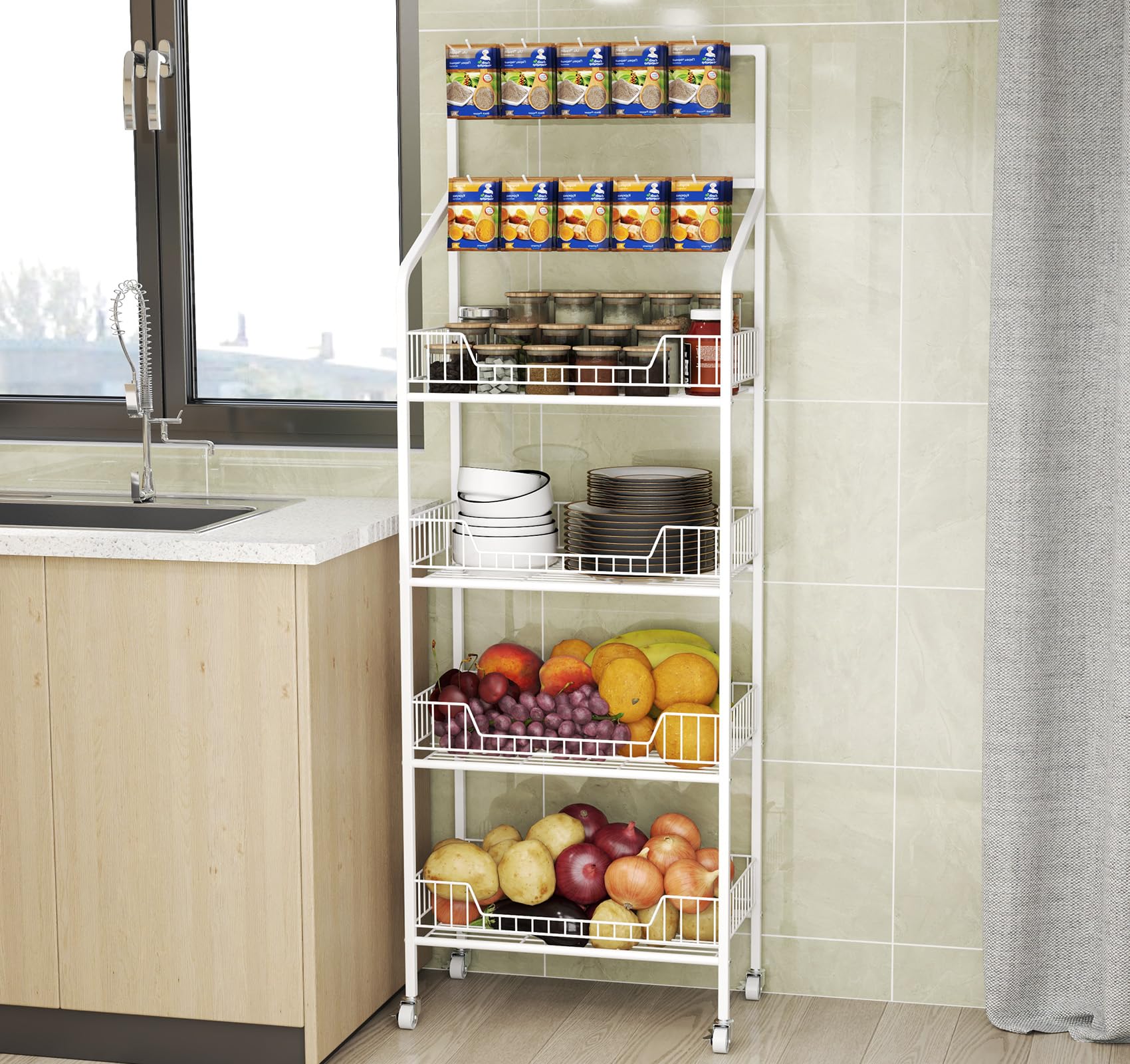 Commercial Display Rack Snapklik.com : Nisorpa 4 Tier Supermarket Retail Display Racks ...