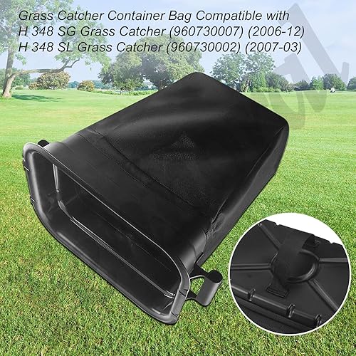 Miniatura 3 de 532400226 400226 - Recipiente para ensacésped compatible con cortacésped Husqvarna AYP Dixon G483ST, RZ30, RZ3016, reemplaza 960730028,966529103,