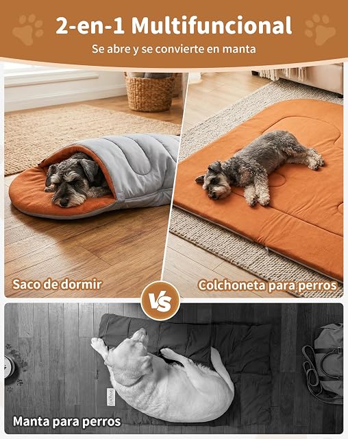 Foto 3 de 6 de KingCamp Saco de Dormir para Perros,Manta y Alfombra para Perros 2 en 1