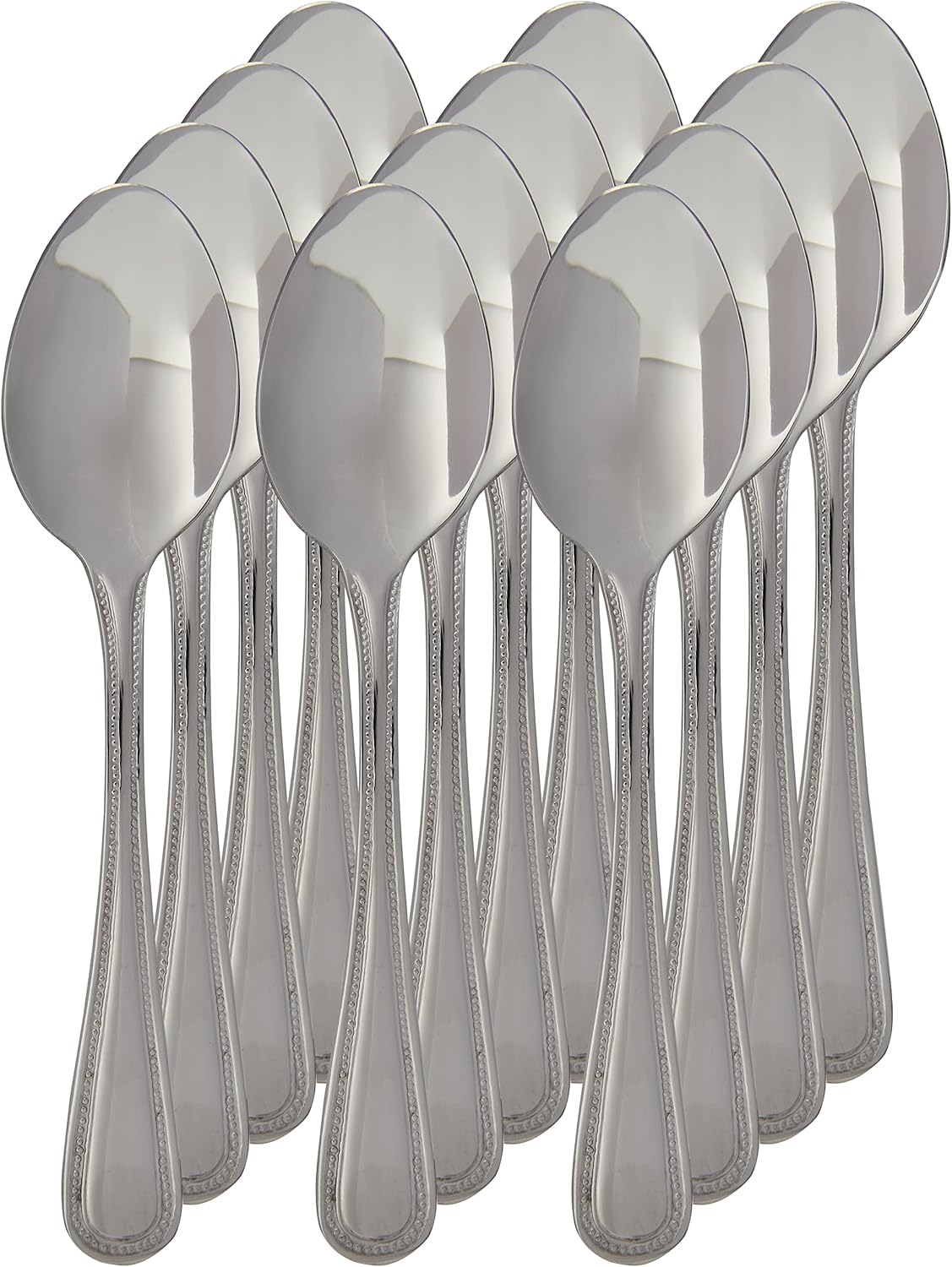 Bead Cutlery Tea Spoons - Pack of 12 | Stainless Steel Tea Spoons, Genware Bead Cutlery
