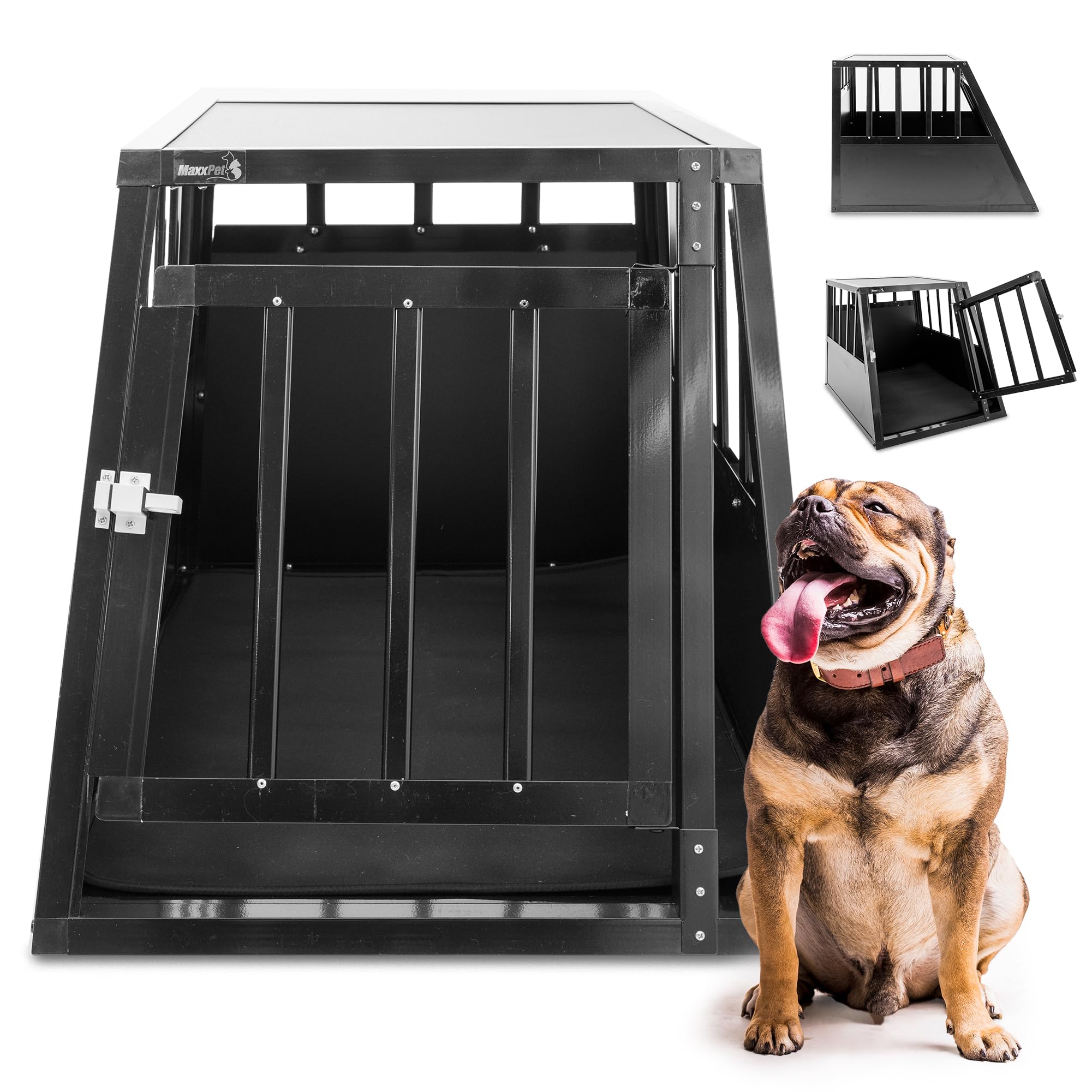 MaxxPet Hundebox Auto Faltbar - 1 Tür - Transportbox Katze & Hund - Hundetransportbox Auto - Hundetragetasche - Reise & Transport für Hunde - 54x69x50 cm