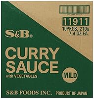 Vista 4 de S&B salsa de curry con vegetales, 7.4 oz (paquete de 10)