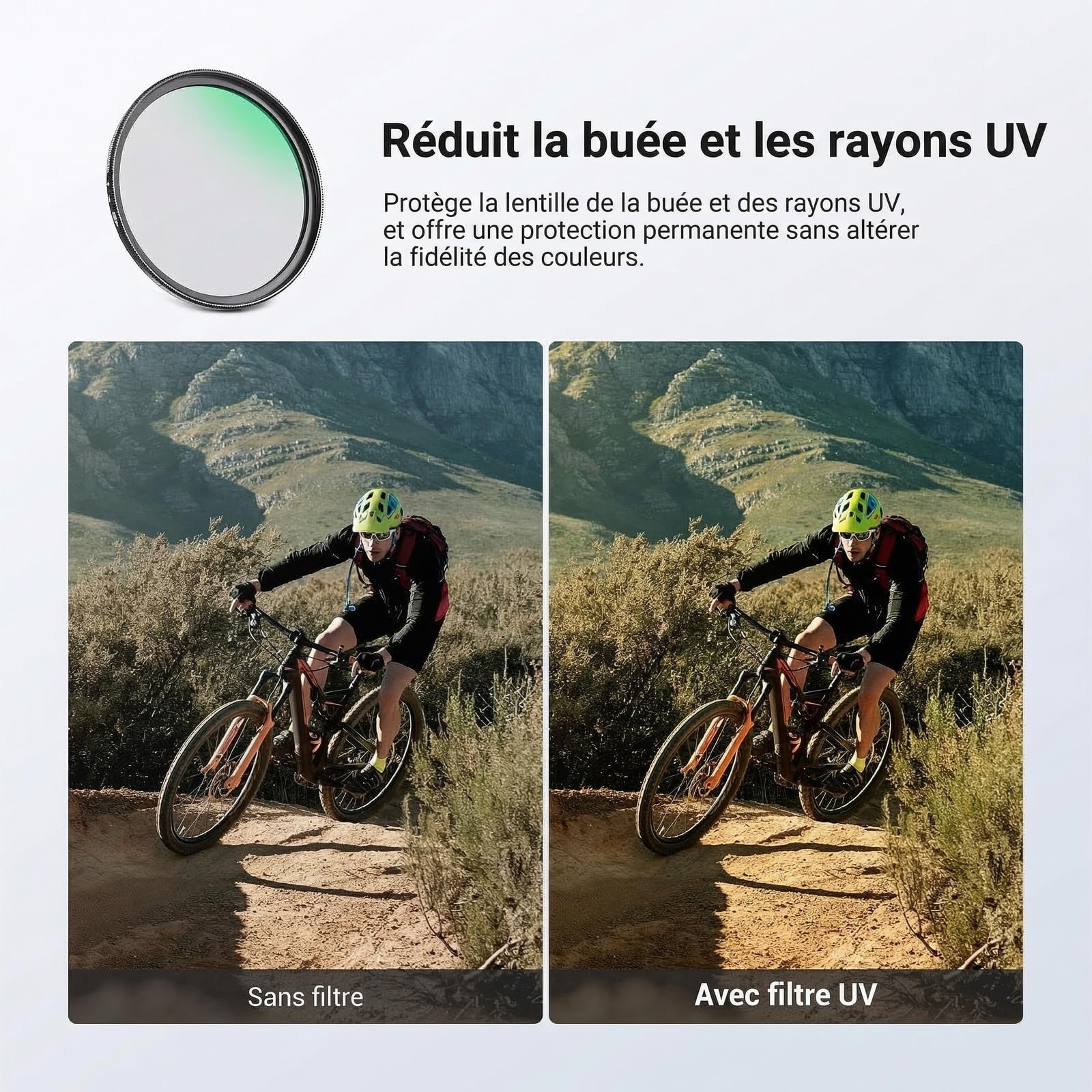 NEEWER 62mm ND + CPL+UV Kit de filtres Variable(3 Pack),Filtre polarisant Circulaire Multicouche à densité Neutre (ND2-400), kit d'accessoires de Photographie avec étui Transport&Capuchons d'objectif