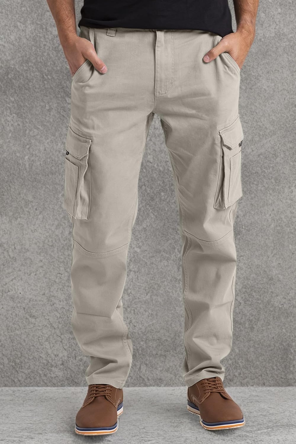 Casual Cargo Pants for Men - Stretchable, Regular Fit Cargo Work Pants for Men - 6 Pocket Outdoor Mens Work Pants - Image 8