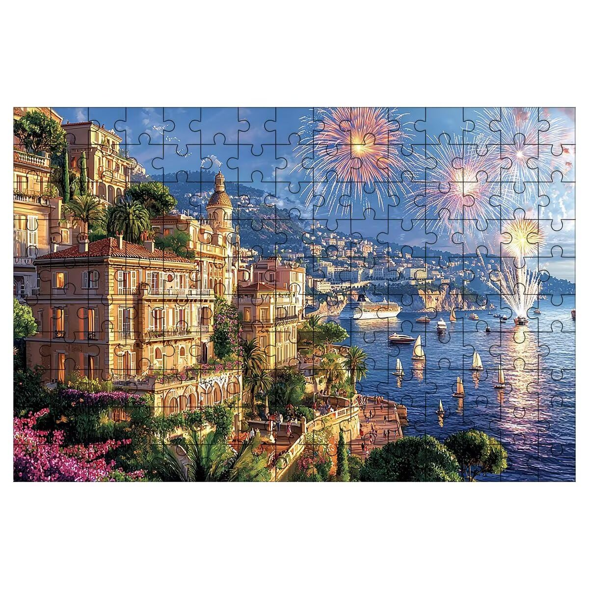 Puzzle 4000 Pezzi Paesaggi, Puzzle Adulti Italia in Legno, 141x87cm -1451