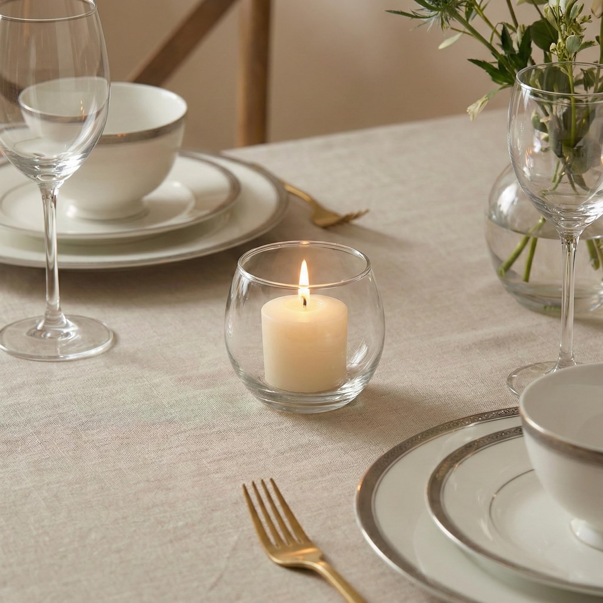 CW Studio Candele votive pressanti non profumate, lunghe ore, senza fumo e antigoccia, cera di alta qualità con stoppino in cotone, perfette per matrimoni, eventi, casa e decorazioni romantiche (36
