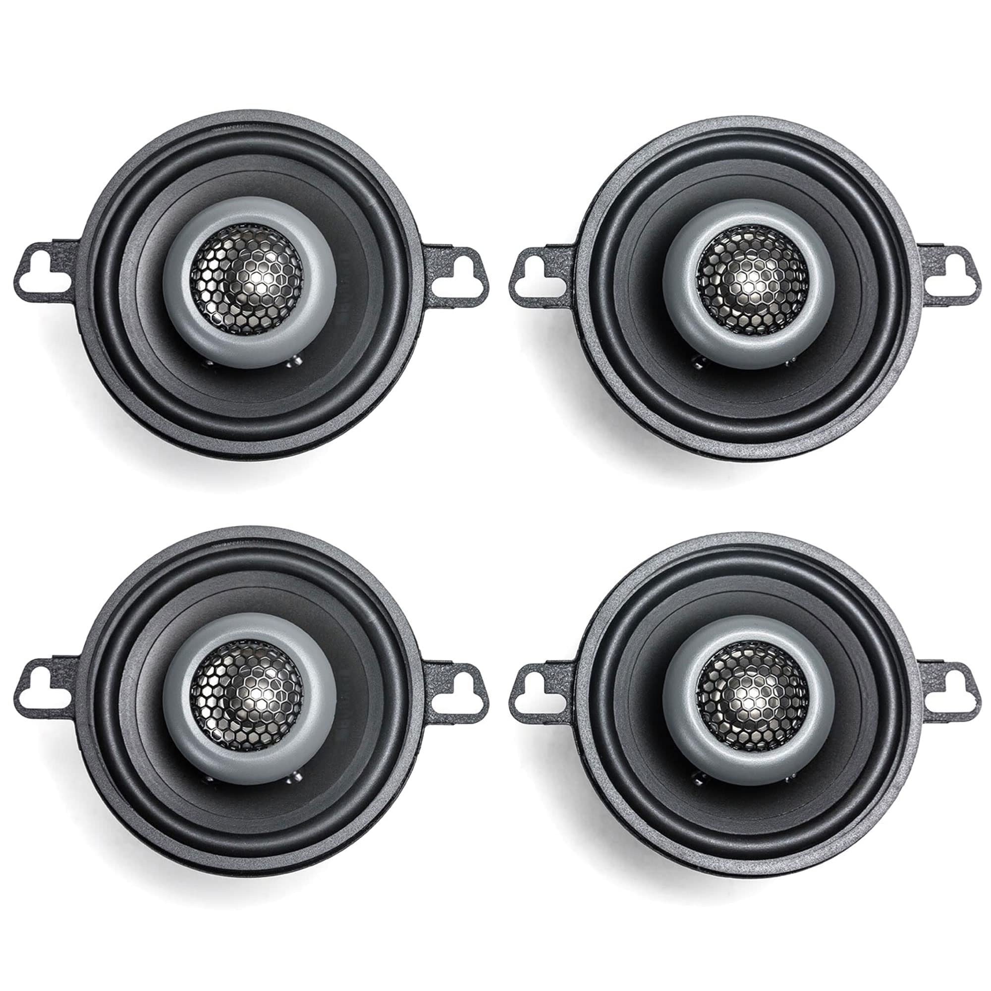 MB Quart - Two Pairs of Formula 3.5 Inch 2-Way Coaxial Car Speakers - FKB108