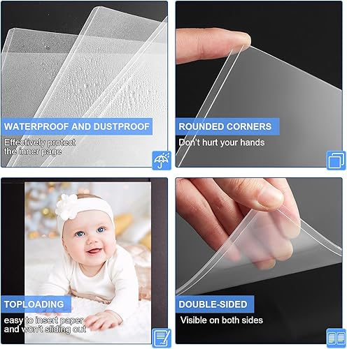 Miniatura 4 de Sherr 2 protectores rígidos de 18 x 24 pulgadas para impresión, protectores de hojas de plástico duro transparente para póster, para proteger la