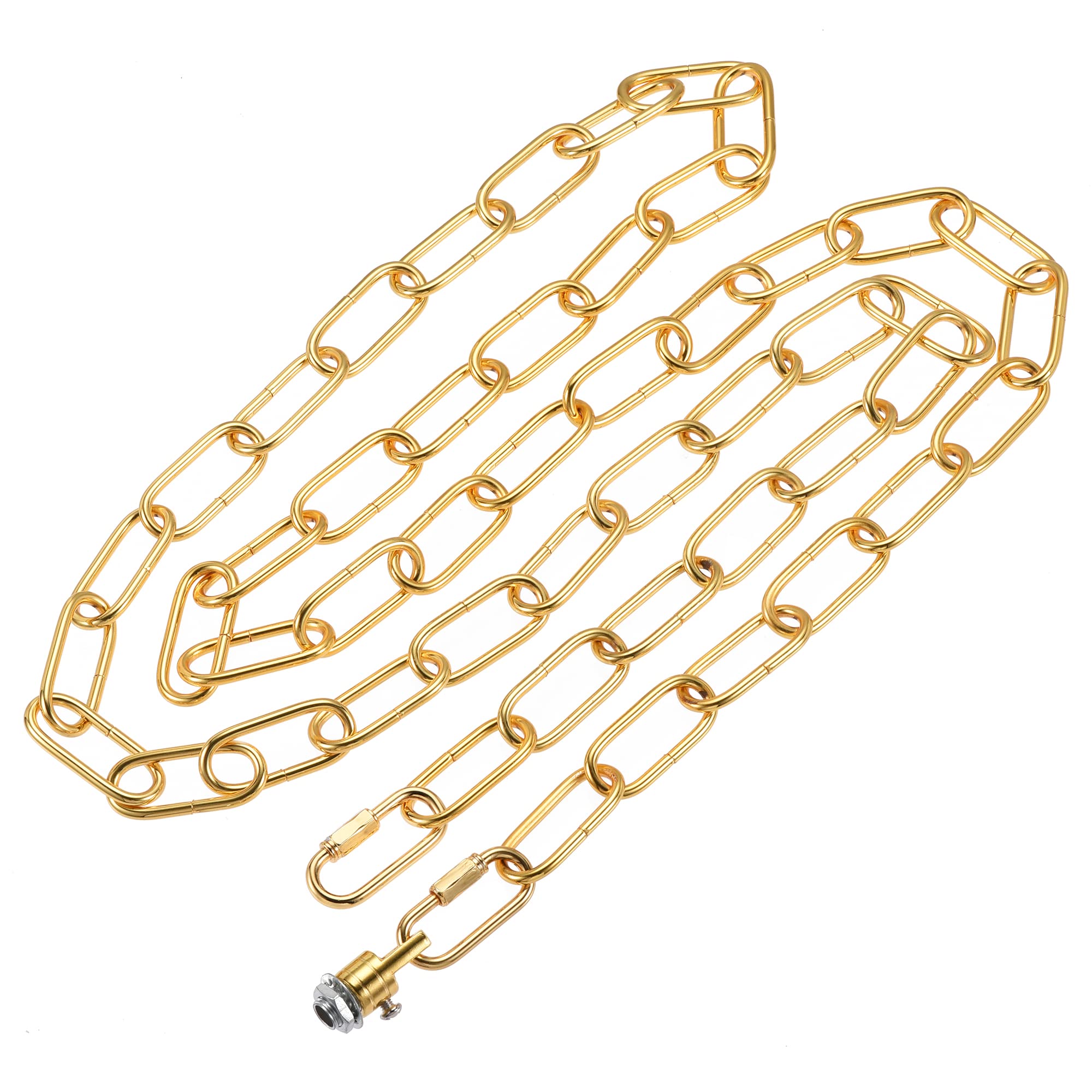 MECCANIXITY Pendant Light Chain Set – 56" Long, Dark Gold, Holds 44 Lbs, With Connectors & Hook