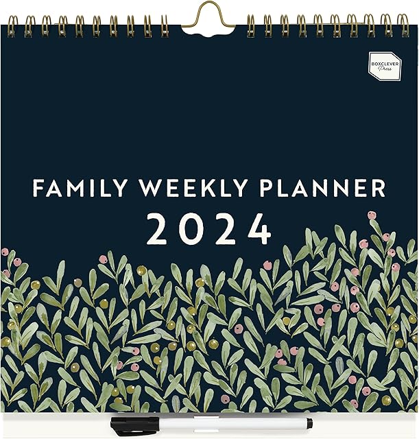 Boxclever Press Family Weekly Planner 2024 Calendar. 12 Month Wall Calendar 2024 with 6 Columns. Family Calendar 2024 runs Jan - Dec'24. Calendar 2024 Family Planner with Pocket & Stickers