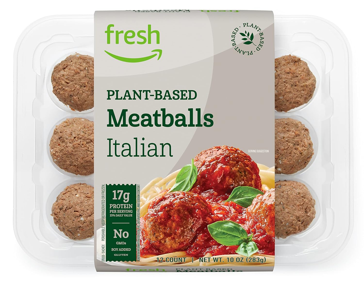 Fresh Brand Plant Based Italian Meatballs, 10 Oz, 12 Ct