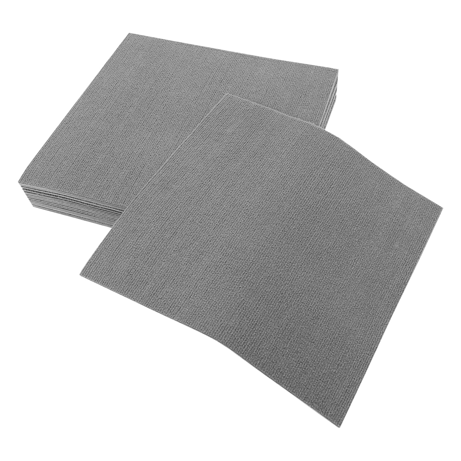20 baldosas cuadradas para alfombras, autoniveladas, 50 x 50 cm, resistentes, con parche adhesivo para todas las áreas, hogar, oficina, dormitorio, antideslizante, gris claro, 5 ㎡