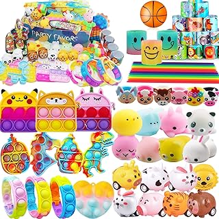 50 PCS Premium Party Favors Toys for Kids,Assortment Cute Mini Pop Fidget it Toys for Boys and Girls 3-6-10 Ages,Goody Bag Fillers,Pinata Stuffers,Carnival Prizes,Classroom prizes,Treasure Chest