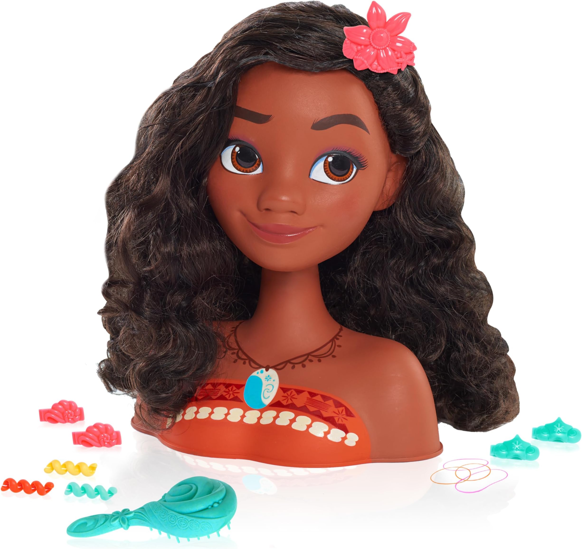 Just Play Disney JP Styling JPL87435 Princess Styling Head Moana/Vaiana/Oceania, Multicolor, 11.4 x 26.7 x 26 cm 87436