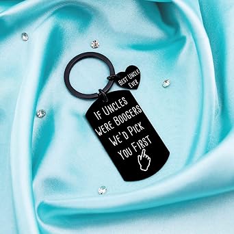 Aisity Uncle Gifts for Fathers Day Uncles Gifts from Niece Nephew Funny Keychain Best Uncles Ever Gift