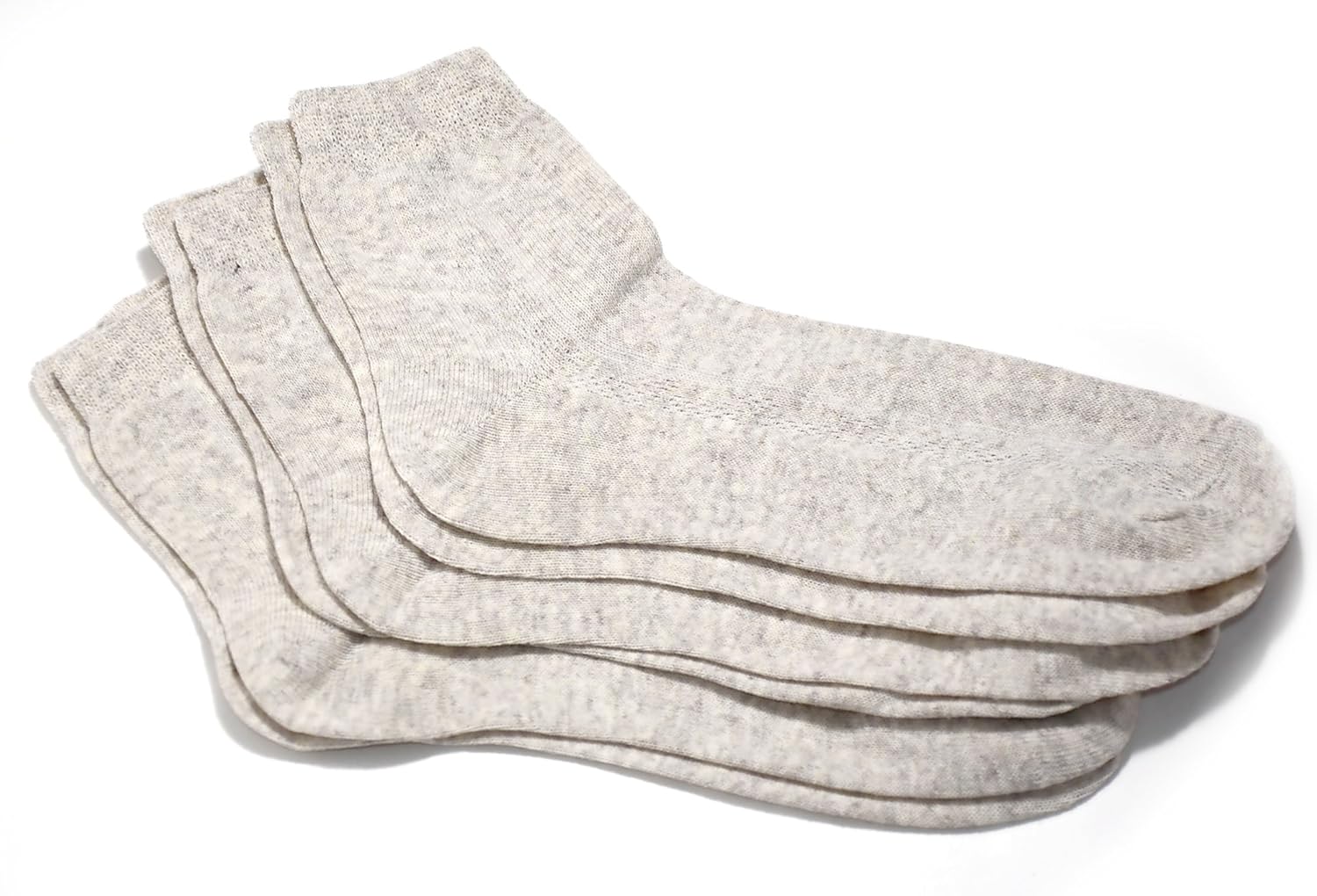 Thin Breathable Organic Linen Socks for Women, Pack of 3 (X-Large)