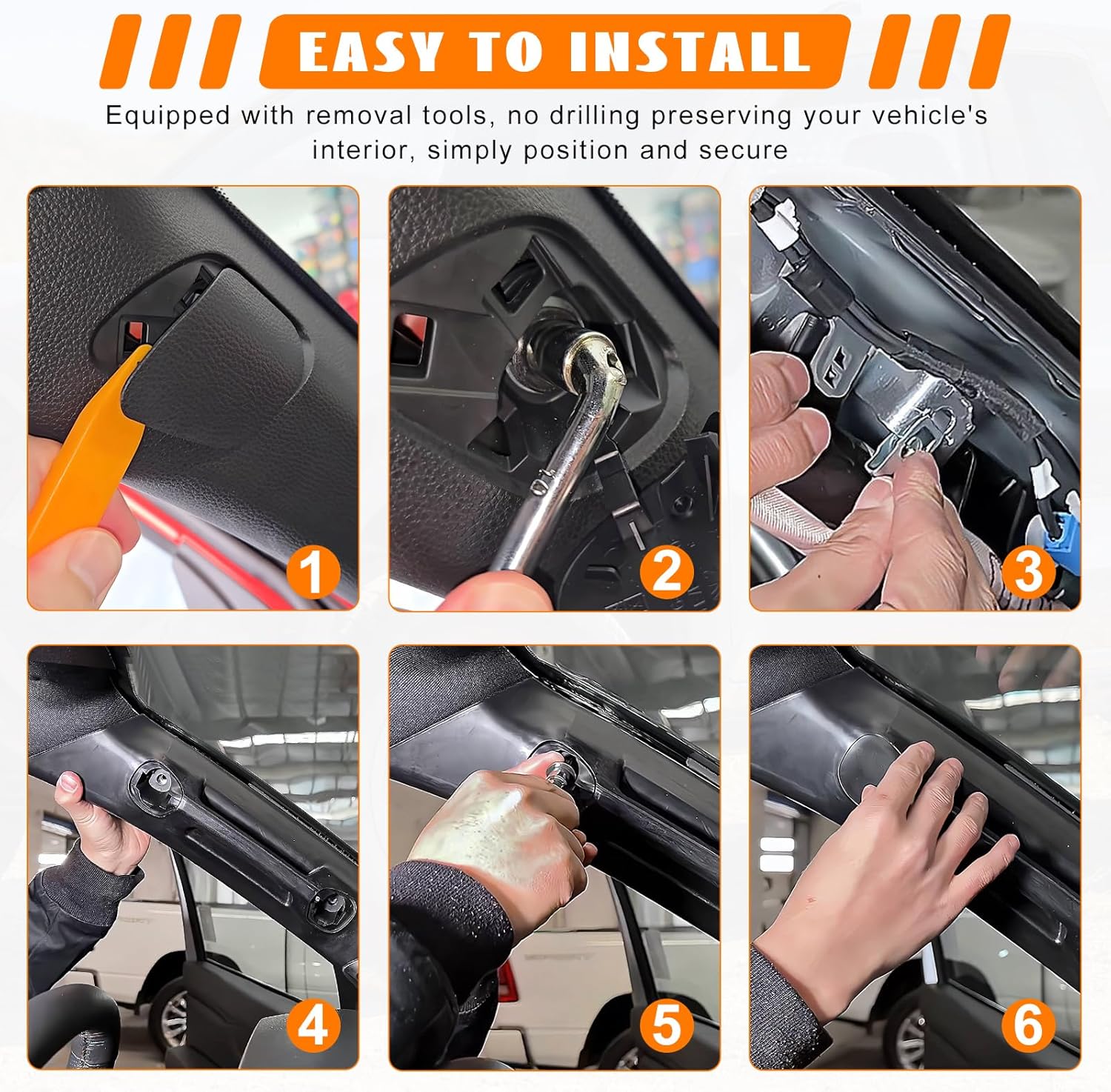 Driver Side A-Pillar Grab Handle Interior Trim for Toyota Tacoma Gen 4th 2024-2026 Sturdy OEM Style Texture Comfortable Grip Compatible with Side Airbag Deployment Easy Installation