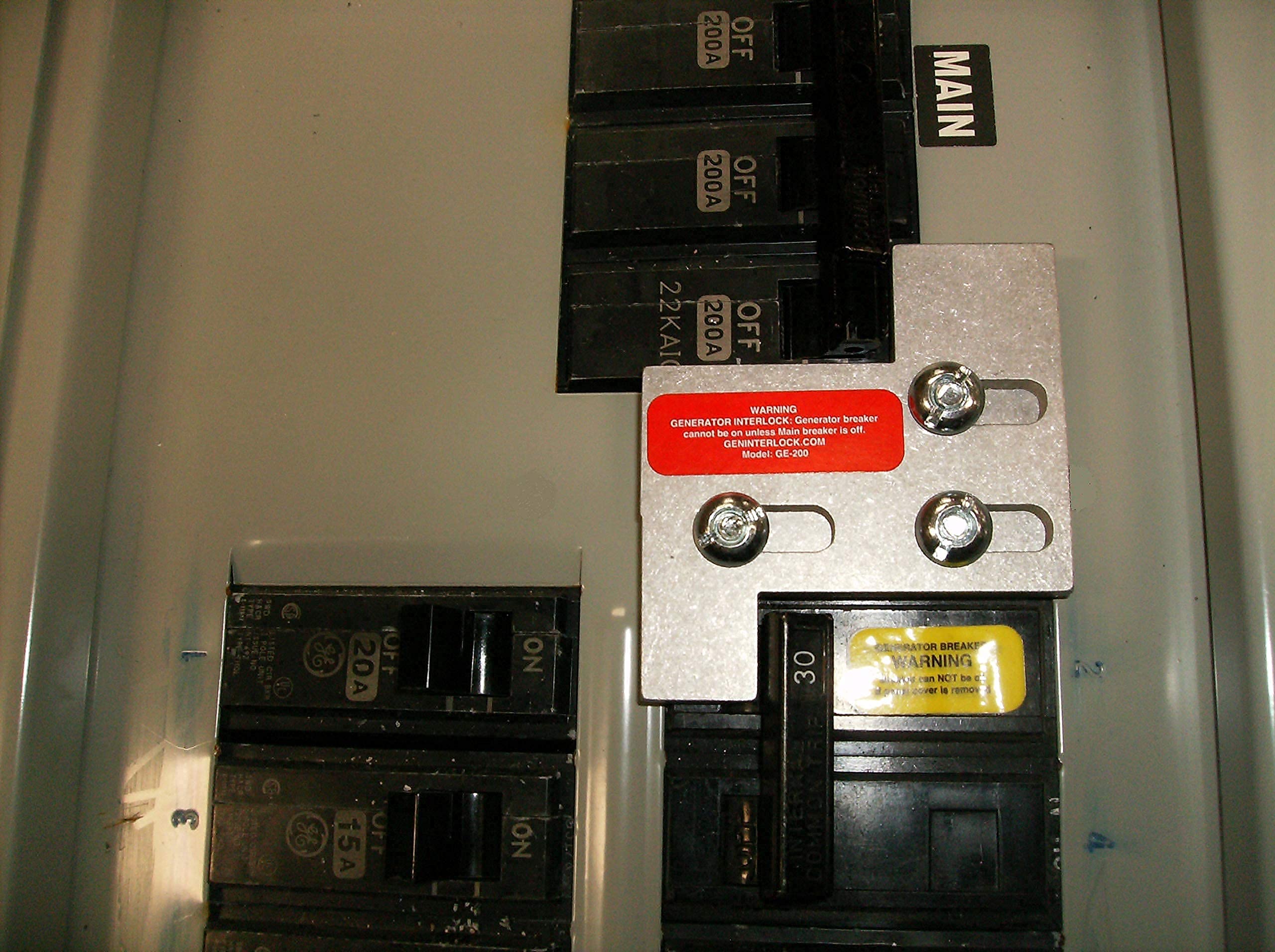 GE200A GE General Electric Generator Interlock Kit for 150 or 200 amp