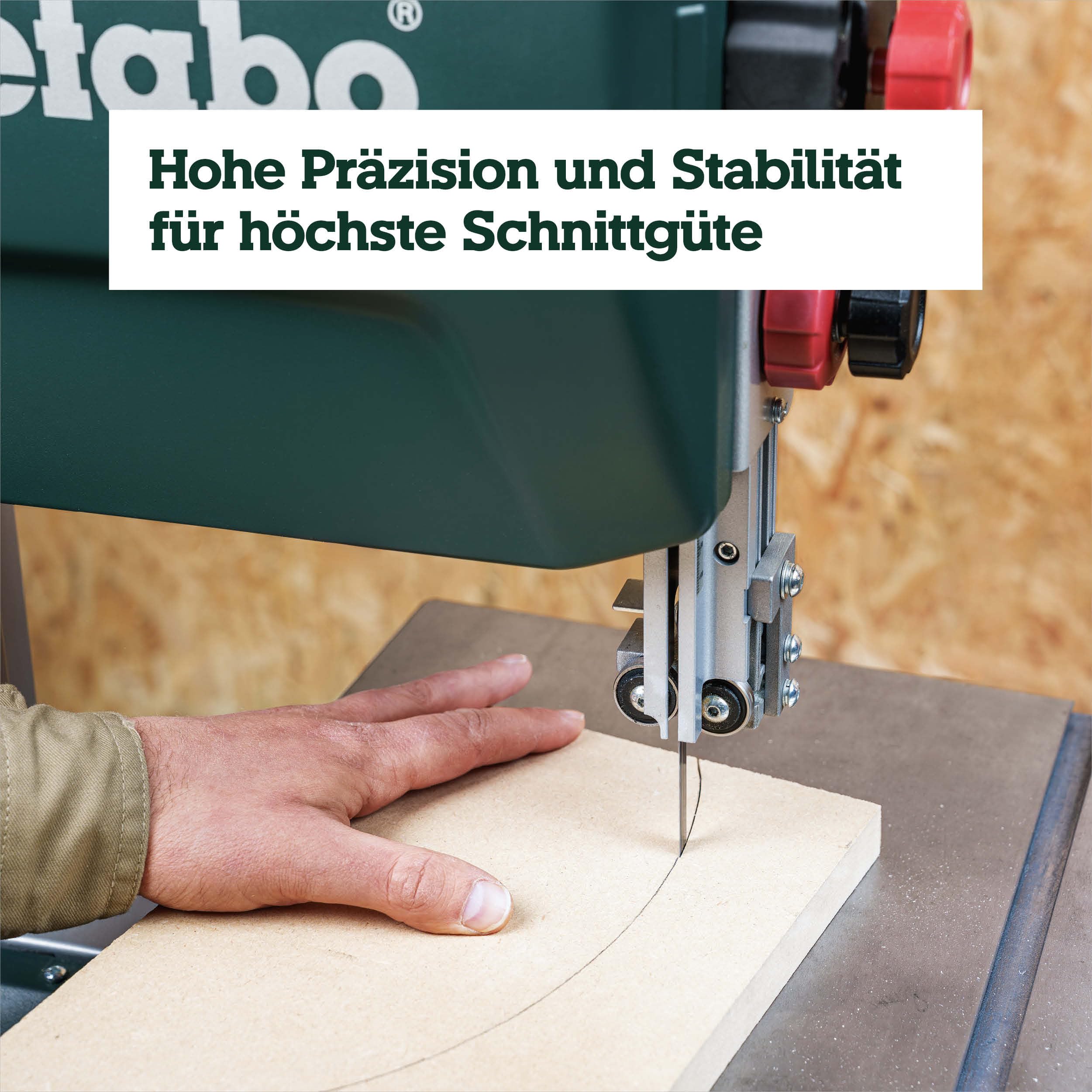 Metabo Bandsäge BAS 261 Precision – 619008000 – Bandsäge für eine hohe Präzision und stabile Schnittqualität (400 W, Schnitthöhe 103 mm)