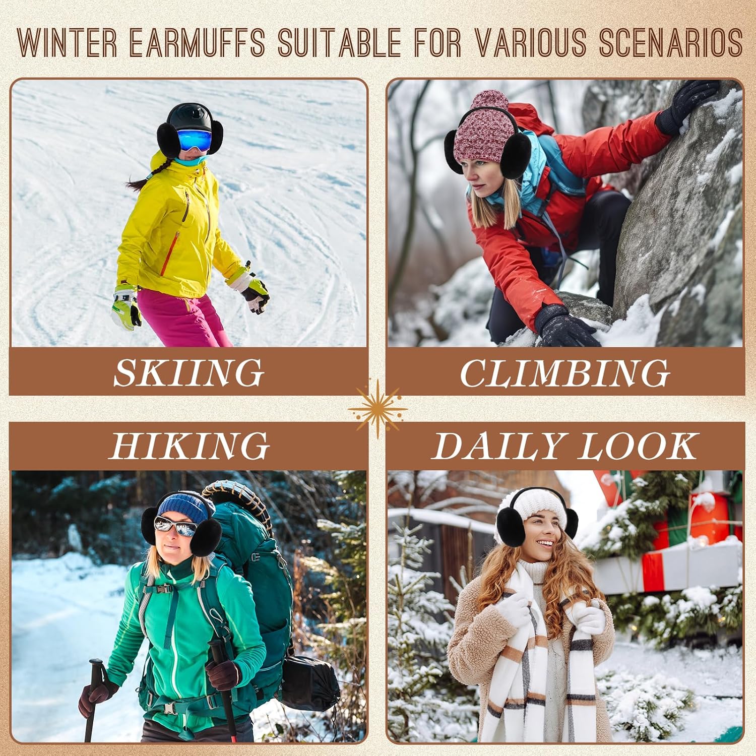 Berlune Winter Ear Muff for Women Fluffy Faux Rabbit Fur Warm Earmuff Cute Furry Foldable Ear Warmer For Outdoor Skiing Gift - Image 5