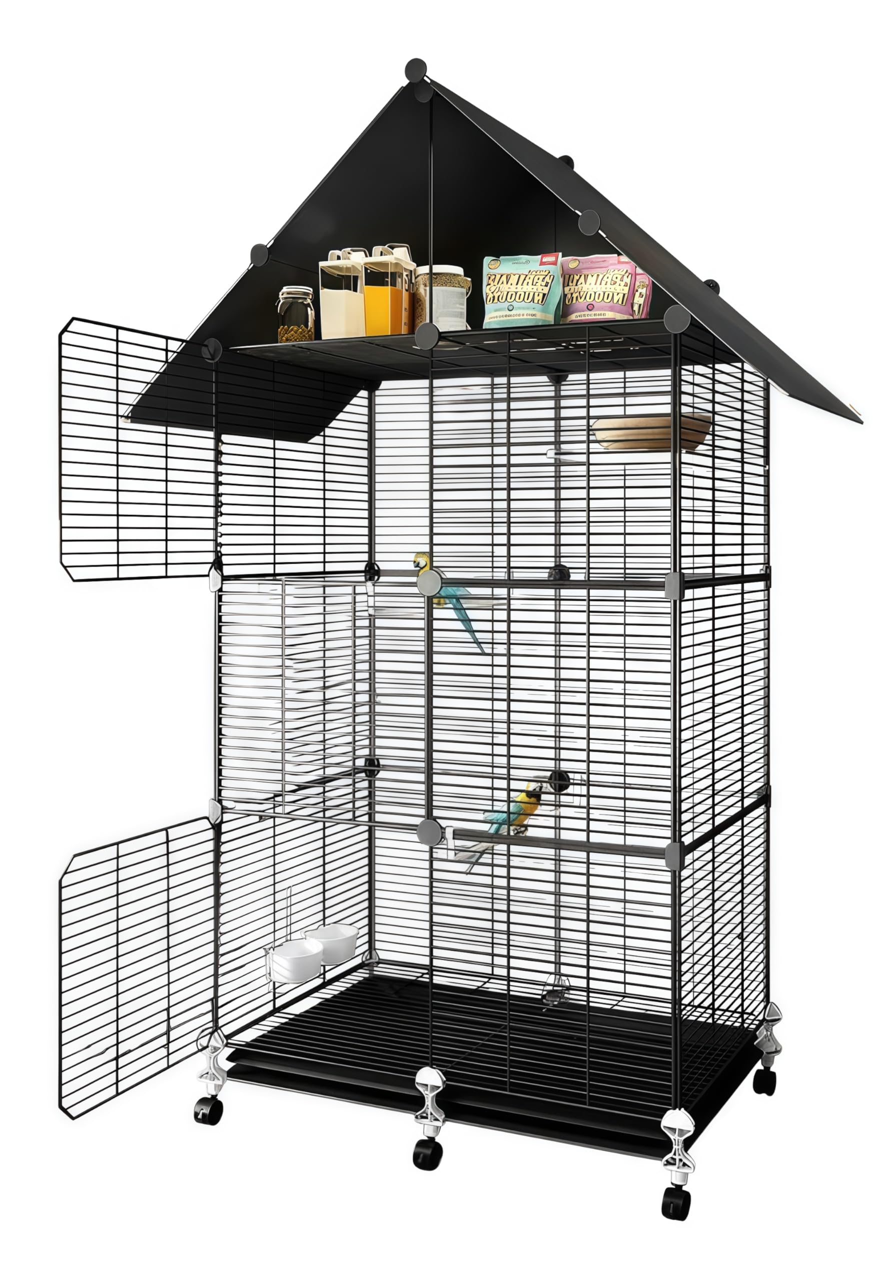 Amazon | 鳥の別荘 鳥かご 鳥ケージ 大型 高強度 豪華 バードゲージ