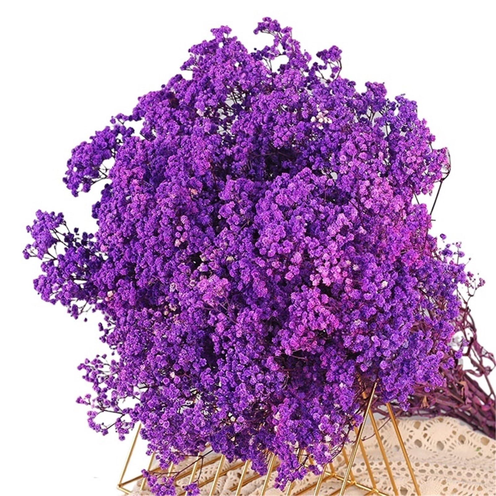 LuoAXINN Artificial Flower Branches Artificial Flowers Flower Bouquets For Wedding Decoration(PURPLE,50g)