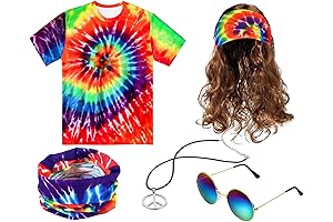 Vibrant and Groovy 70s Hippie Costume for Men