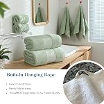 Simple&Opulence 4 Pcs Premium Hand Towels 16"x28", 650 GSM 100% Ring Spun Cotton, Highly Absorbent, Ultra-Plush & Durable Towels Set for Bathroom, Gym, Spa, Shower, Hotel (Sage Green)
