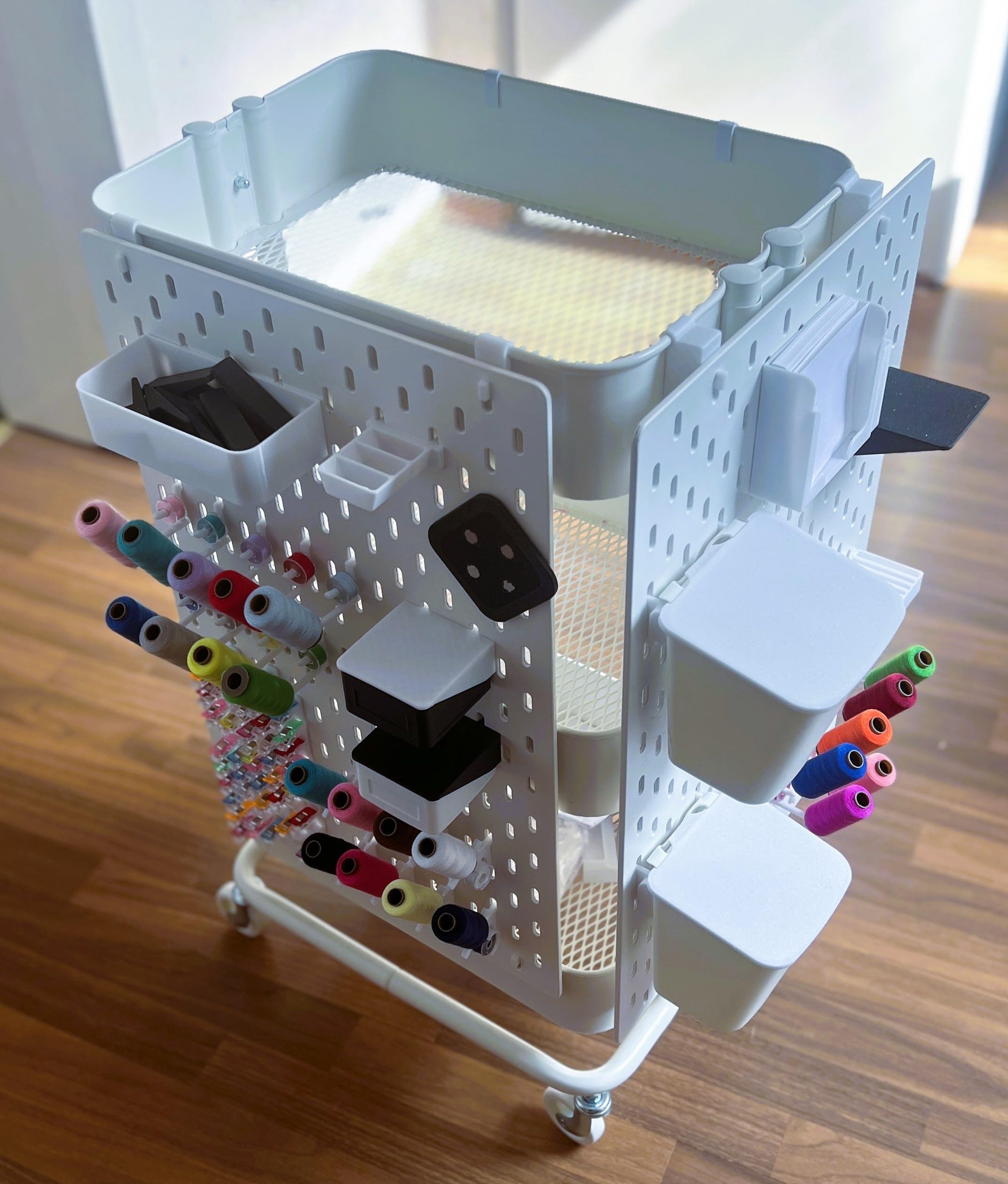 RÅSKOG & NORRÅKER - Adaptador Skadis – Conexión para carritos RÅSKOG, NORRÅKER y placa perforada Skadis – Kit de montaje para fácil fijación