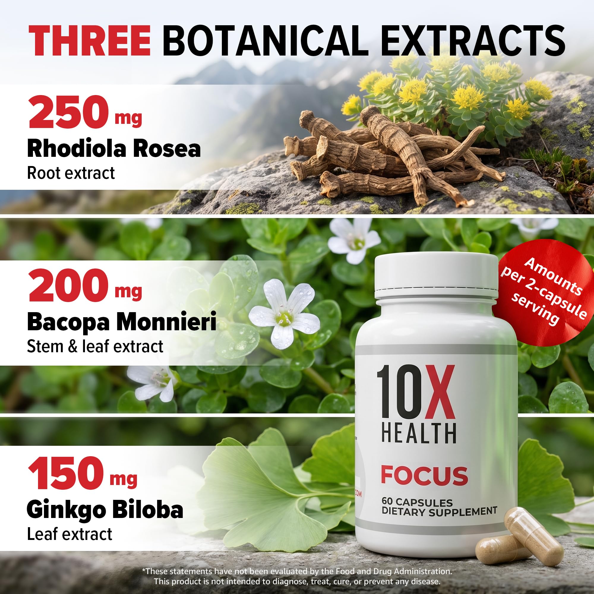 10X Health Focus Supplement - 60 Capsules — Amazon image 4