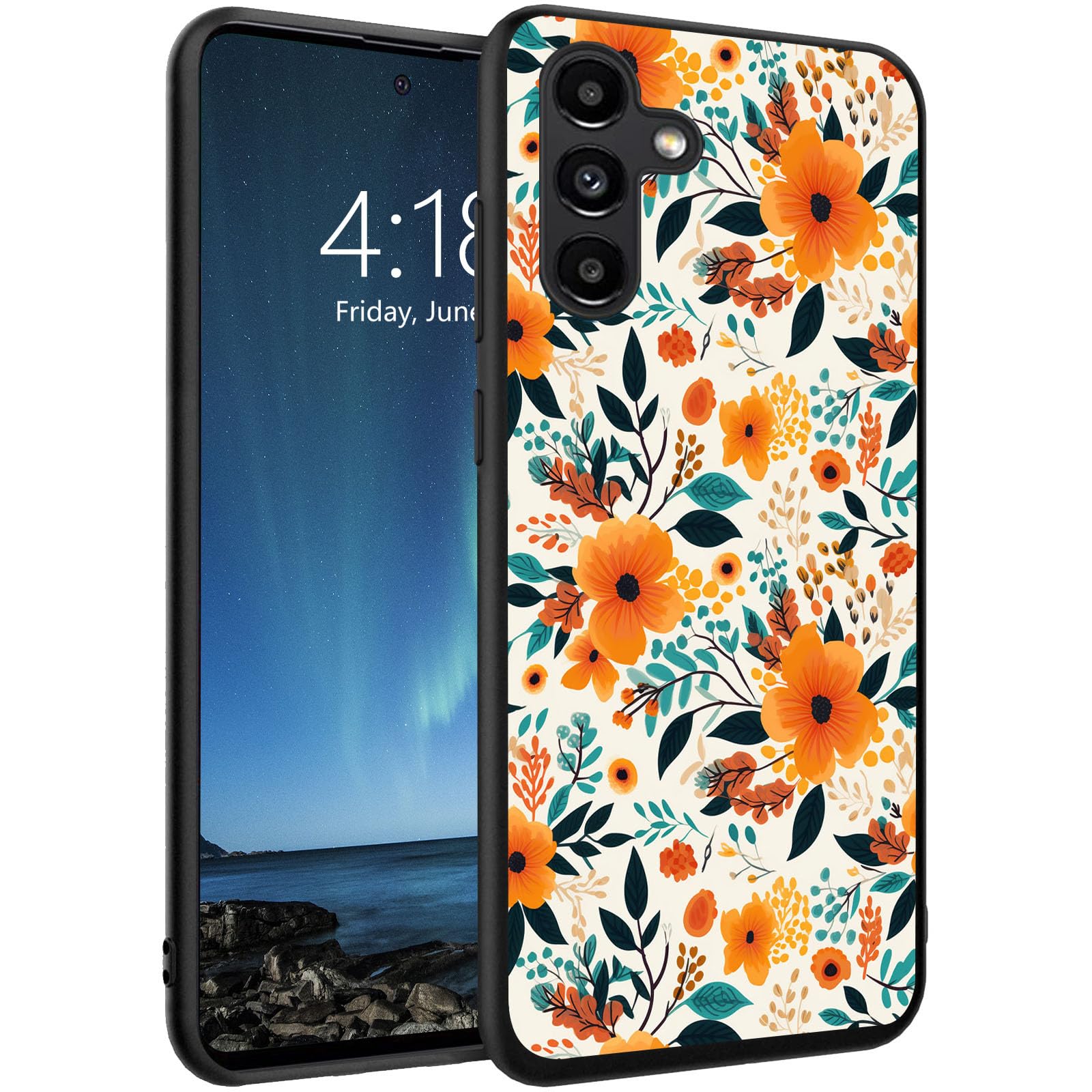 DSRGRGFDJ Designed for Galaxy S25 5G Case 6.2 inch,Ultra-Thin Silicone Anti-Scratch and Shock-Proof Bumper Cover - Beautiful Flowers