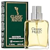 Classic Match Green Eau De Toilette Spray for Men – Fresh Chypre Cologne, Bergamot, Basil, Musk, Long-Lasting Masculine Fragrance, Signature Scent – 2.5 Fl Oz