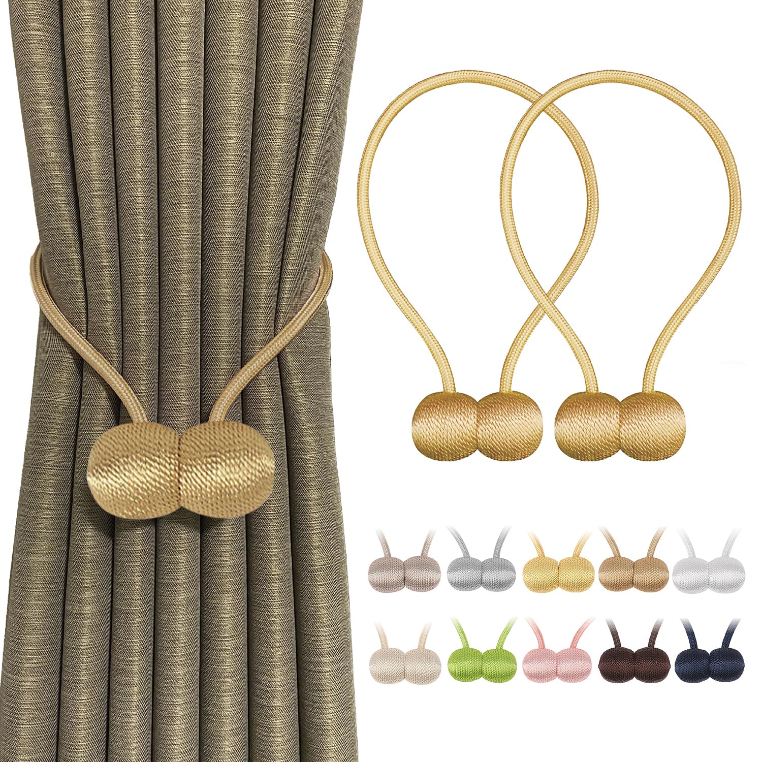 Amazon.co.jp: カーテン タッセル カーテン留め マグネット ふさかけ 2