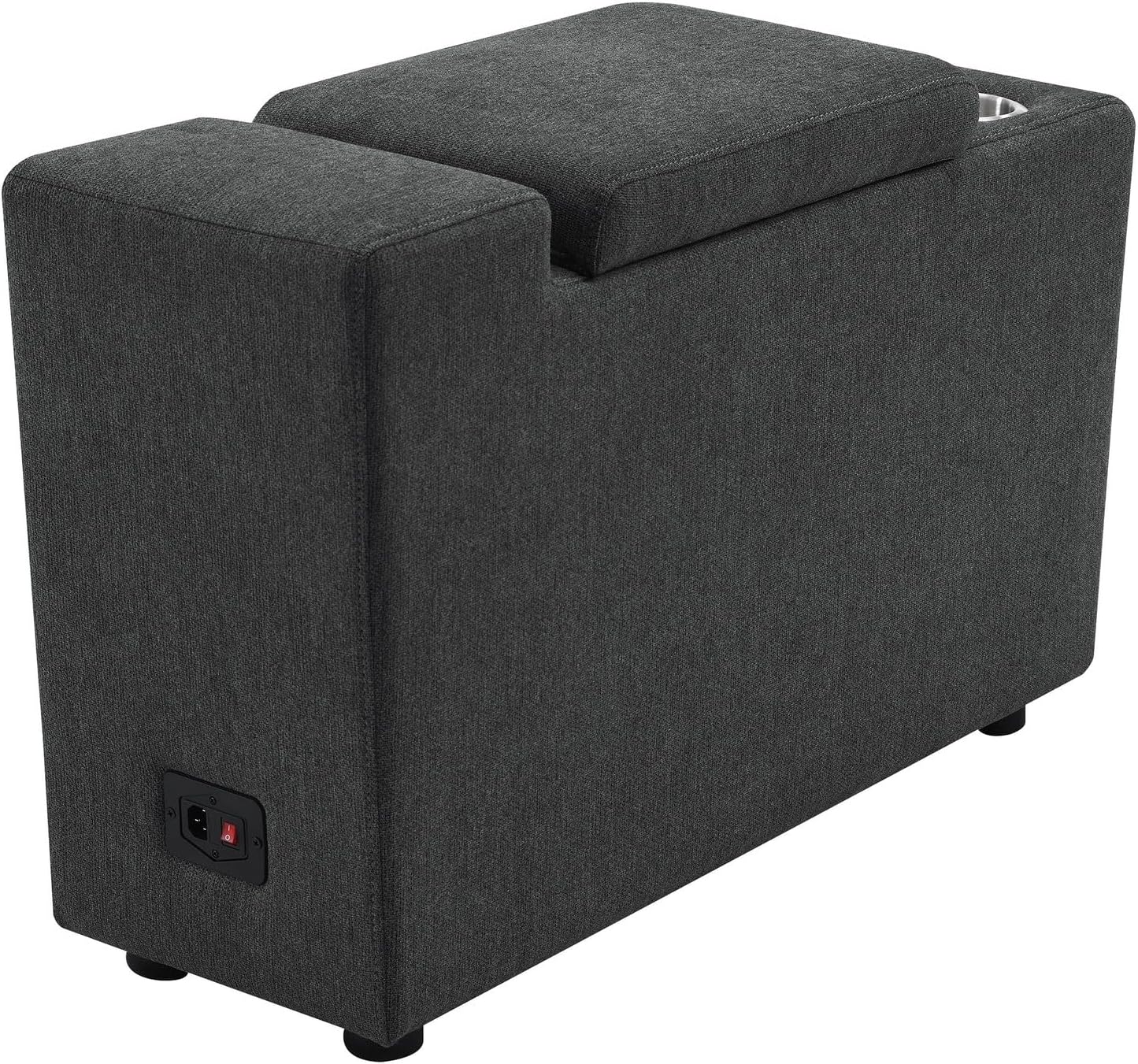 Coaster Collins Upholstered Modular Storage Console Dark Grey