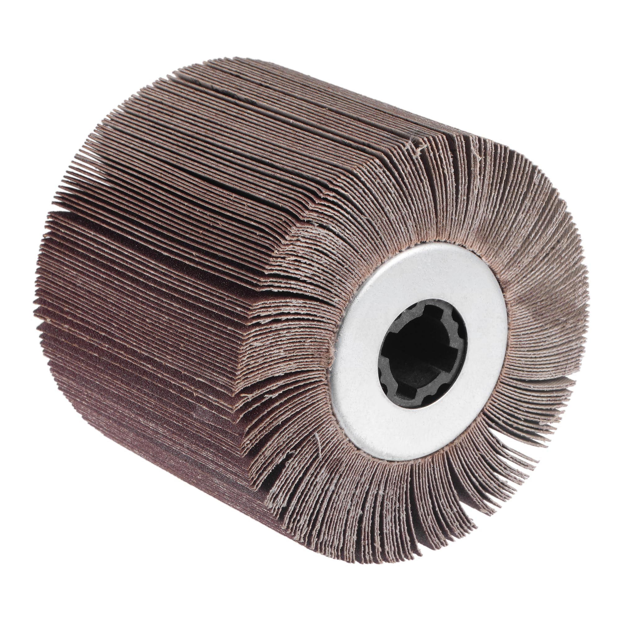 uxcell 120mmx100mm Flap Wheel Abrasive Cloth Wire Drawing Polishing Sanding Wheel 240 Grit for Stainless Steel Metal Wood