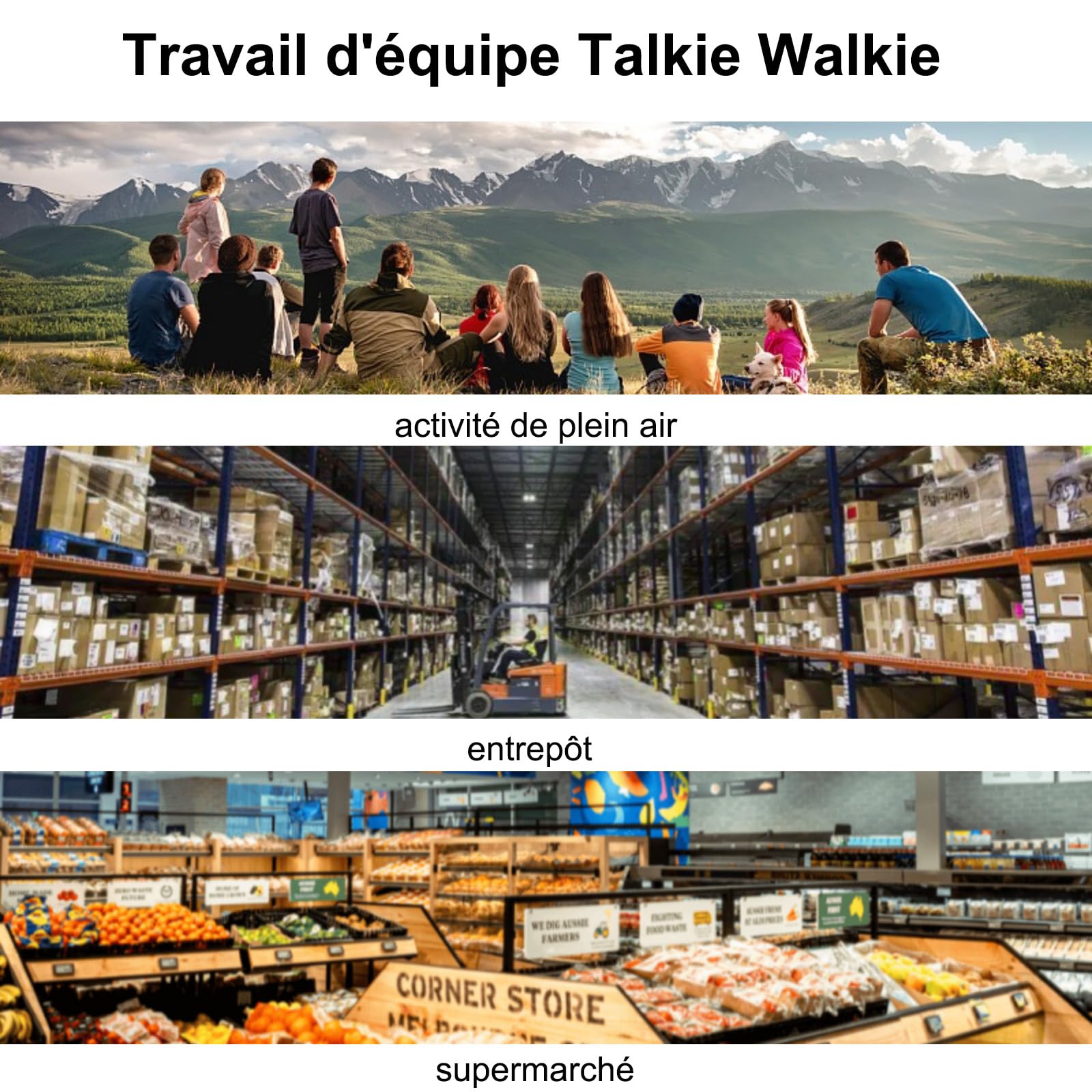 PT88E Talkie Walkie Professionnel, Chargeur à 6 Voies, PMR446 VOX Longue Portée Talkie Walkie pour Restaurant Hôtel Hospitalité École (6 pièces, Oreillette)