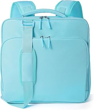 3 Ring Zipper Binder Bag with Detachable Backpack Straps, 500 Sheet Capacity, Multi-Pocket File Folder, Fits 14 Laptop & Tablet,Portable All-in-One Organizer for Office