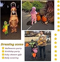 Vista 14 de TONWHAR - Mameluco con capucha, fantástico disfraz infantil de varios animales, como tigre o dinosaurio Multi