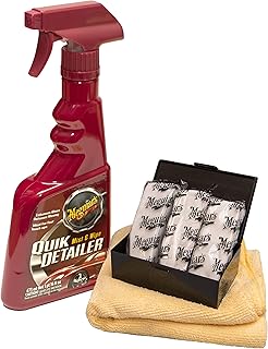 Meguiar's G10240 Smooth Surface XL Clay Kit - Includes 240 Grams of Clay Bars, Quik Detailer Spray Bottle and Microfiber Towel